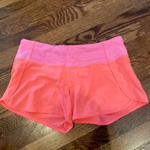 Pink lululemon shorts